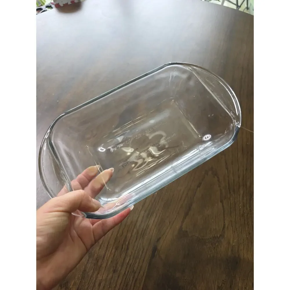 Anchor Hocking Cobalt Clear Glass Baking Casserole Dish 1 Quart 6x9